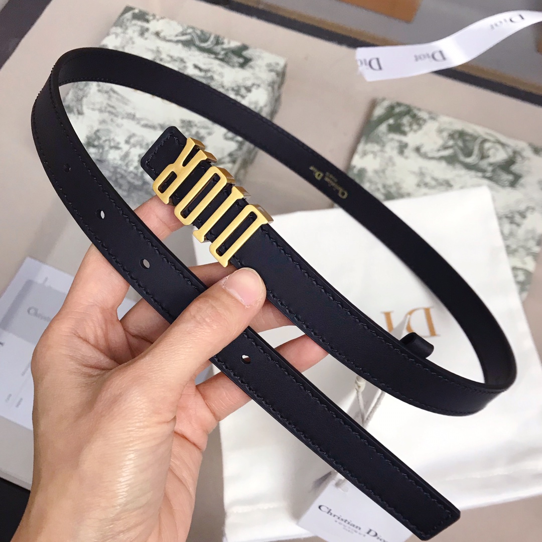 迪奥渠道货热门款！100％渠道订单 带身宽度2.0“D-Fence”小牛皮配复古金属“DIOR”标志。皮