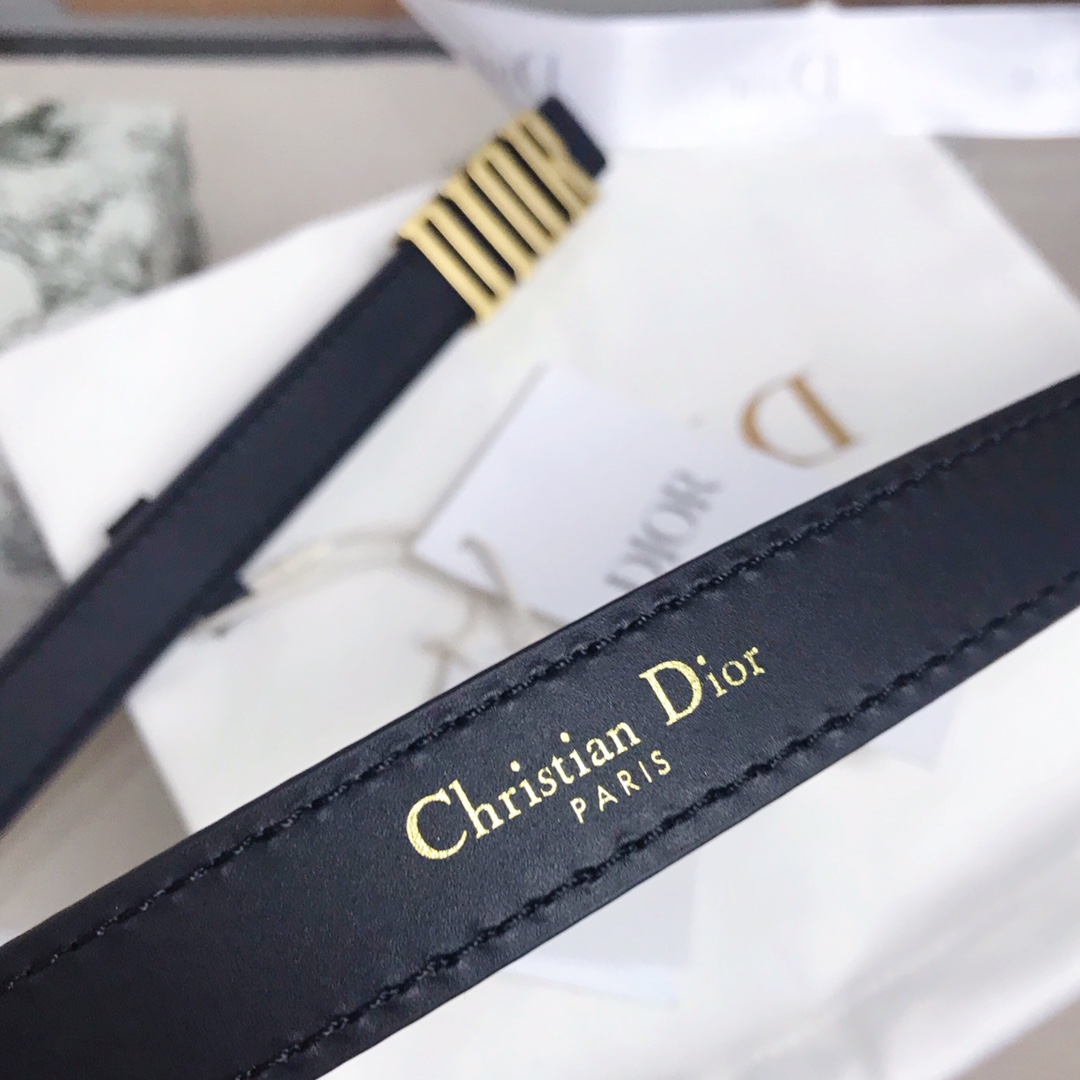 迪奥渠道货热门款！100％渠道订单 带身宽度2.0“D-Fence”小牛皮配复古金属“DIOR”标志。皮