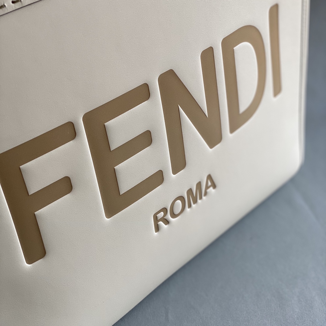 FEND1中号手提袋双手柄玳瑁色硬质