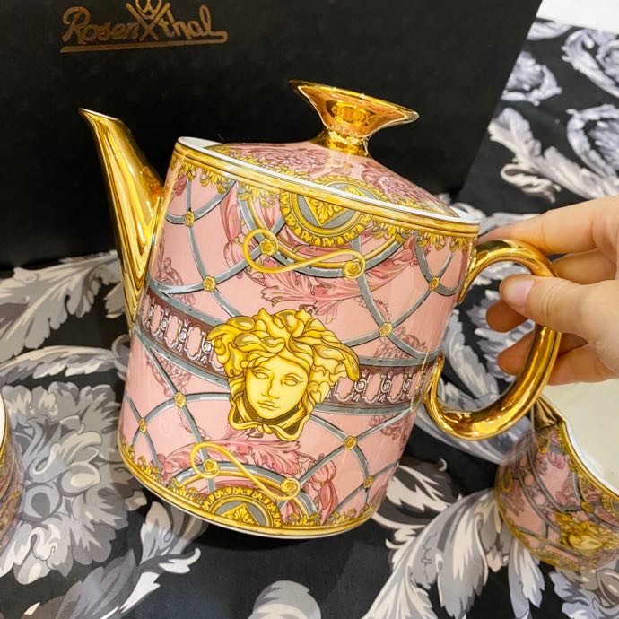 范思哲 Versace 高定典藏经典高奢皮具手袋托特包斜挎包女包 #663F919E 4