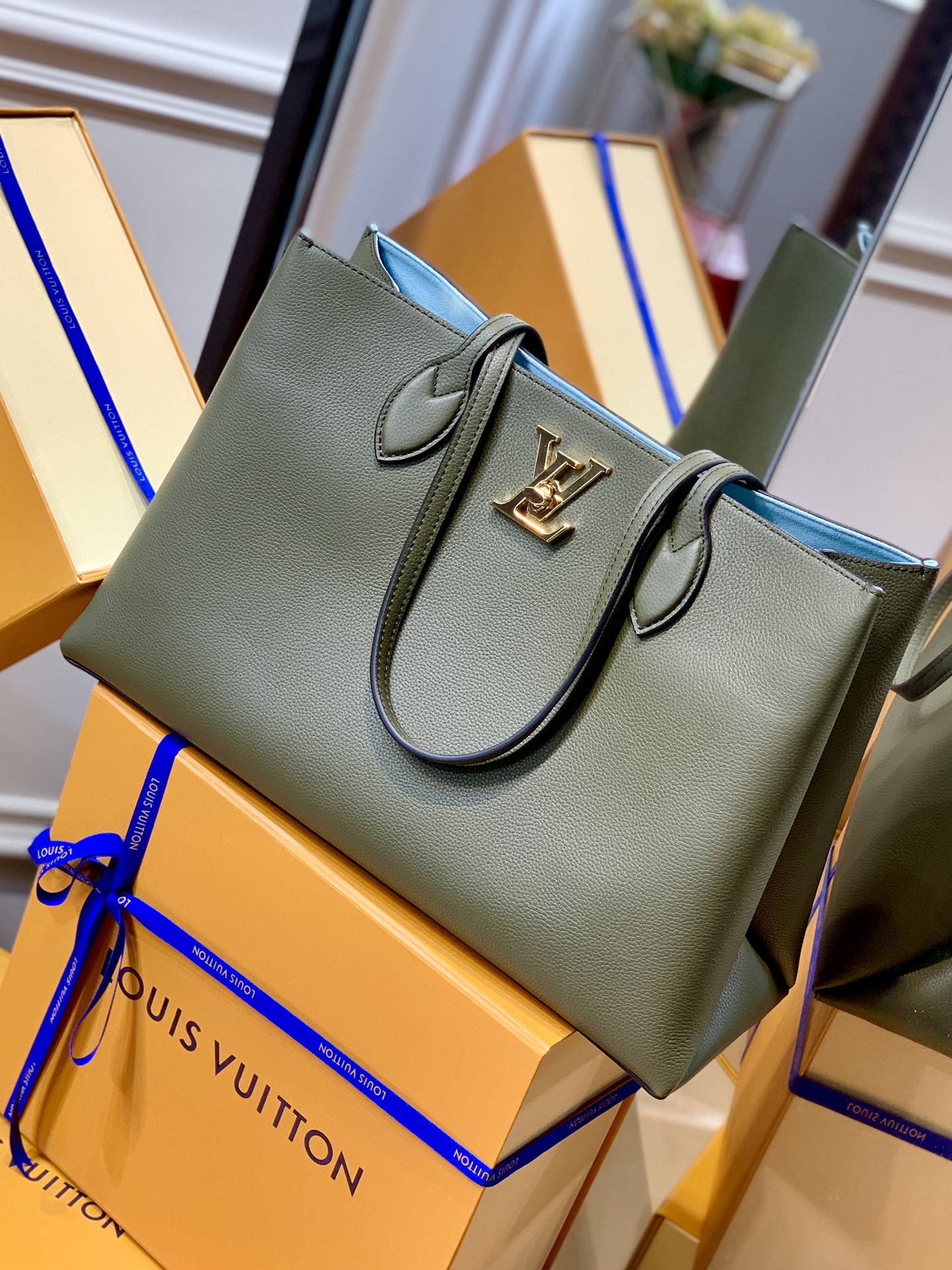 Louis Vuitton Bags Handbags Copy AAA+
 Gold Green Calfskin Cowhide Spring/Summer Collection M57345