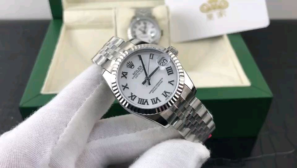 Rolex 皇家 劳力士日志系列白色表盘女表视频欣赏