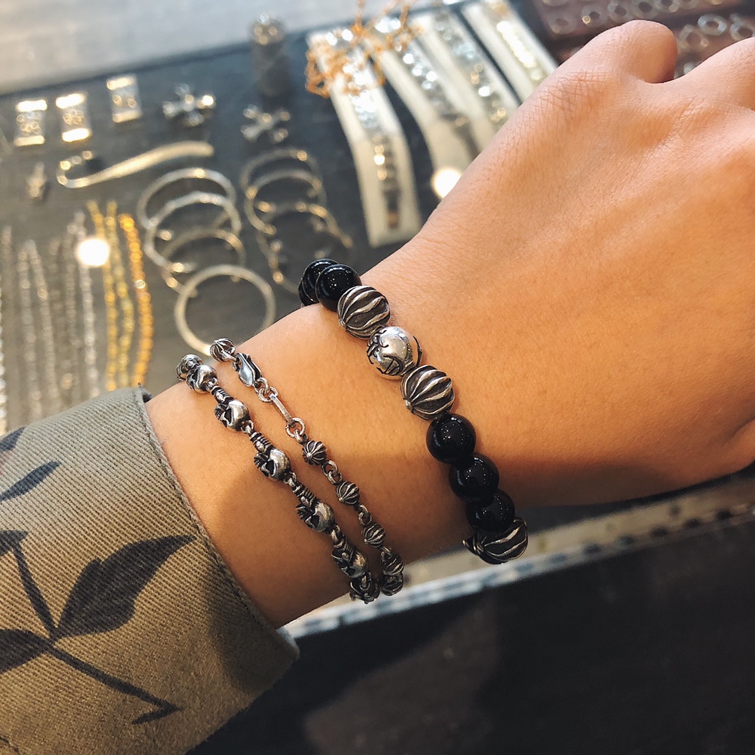 Chrome Hearts 克罗心Chrome hearts 黑曜石手链