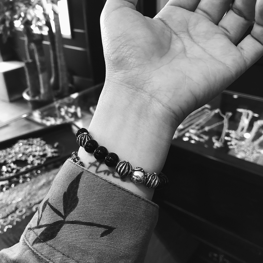 Chrome Hearts 克罗心Chrome hearts 黑曜石手链
