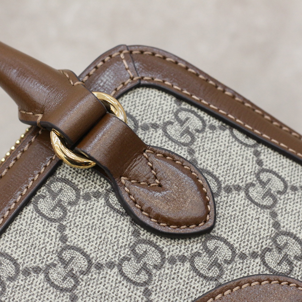 GUCCI 1955马衔扣系列Mini贝壳包 640716棕色