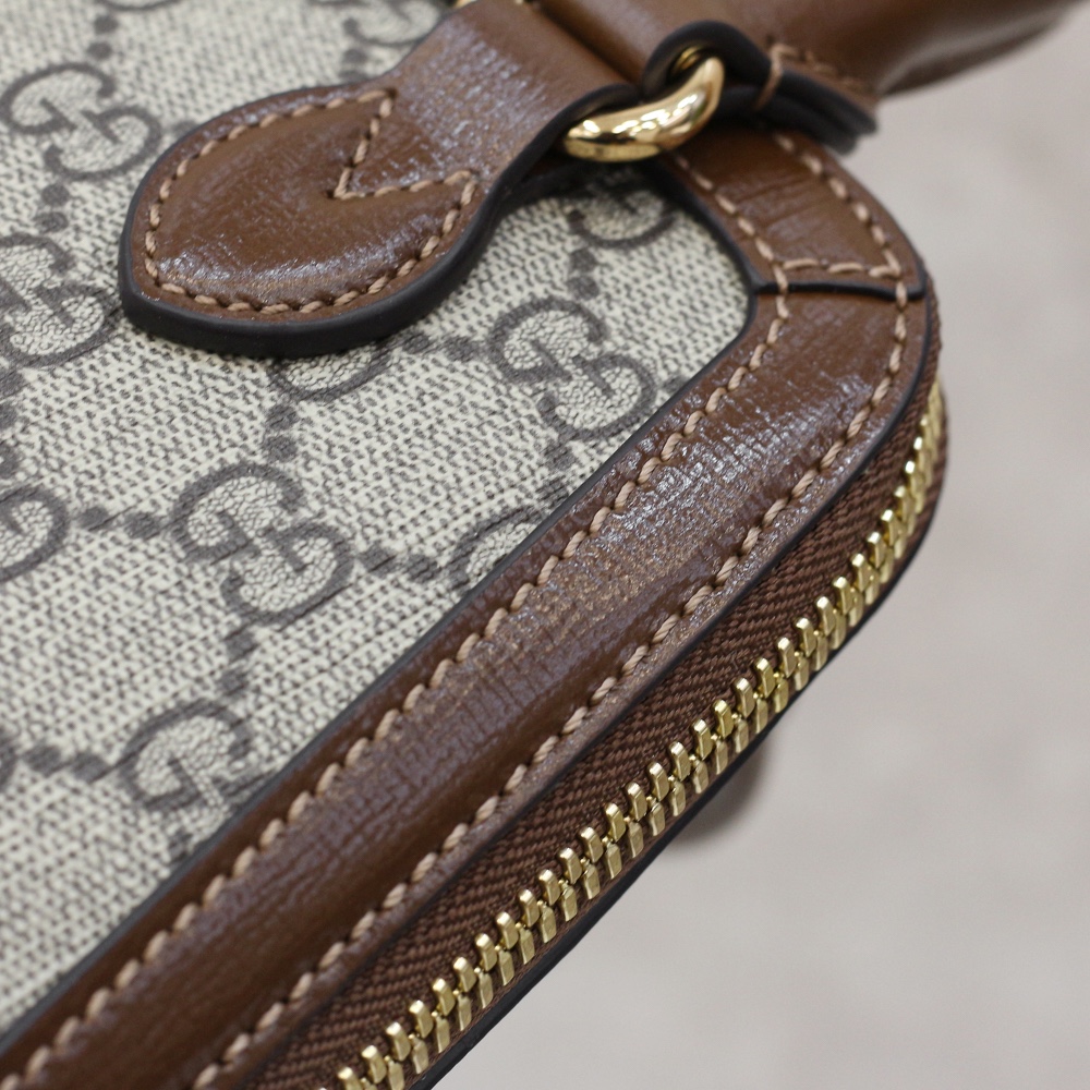 GUCCI 1955马衔扣系列Mini贝壳包 640716棕色