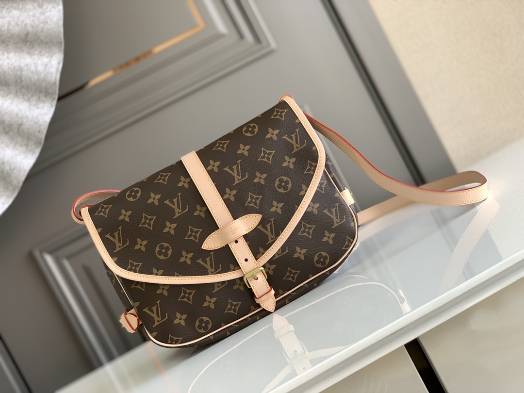 Louis Vuitton LV Saumur Handbags Crossbody & Shoulder Bags Monogram Canvas Cowhide Fashion M40710