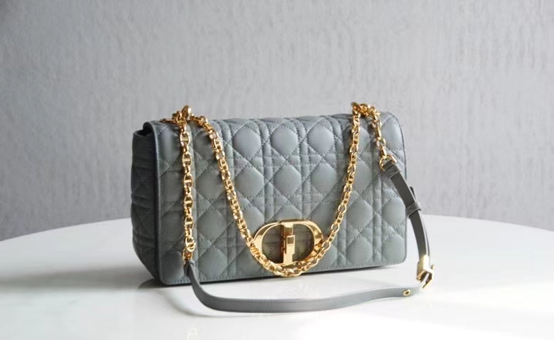 Dior Caro сумка через плечо из телячьей кожи с стёганым узором каннаж и цепочкой