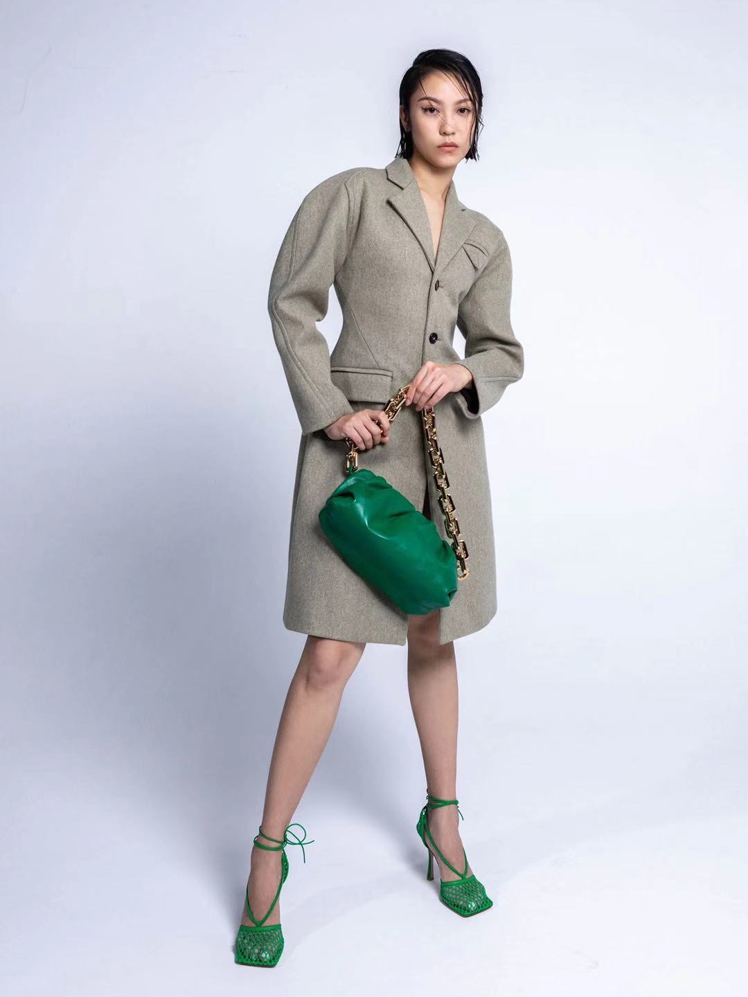 Bottega Veneta ๐๐๐ ๐พ๐๐ผ๐๐ ๐๐๐๐พ๐ 31CM BAG 620230ไผฆๆฆ็ปฟ/้้พ