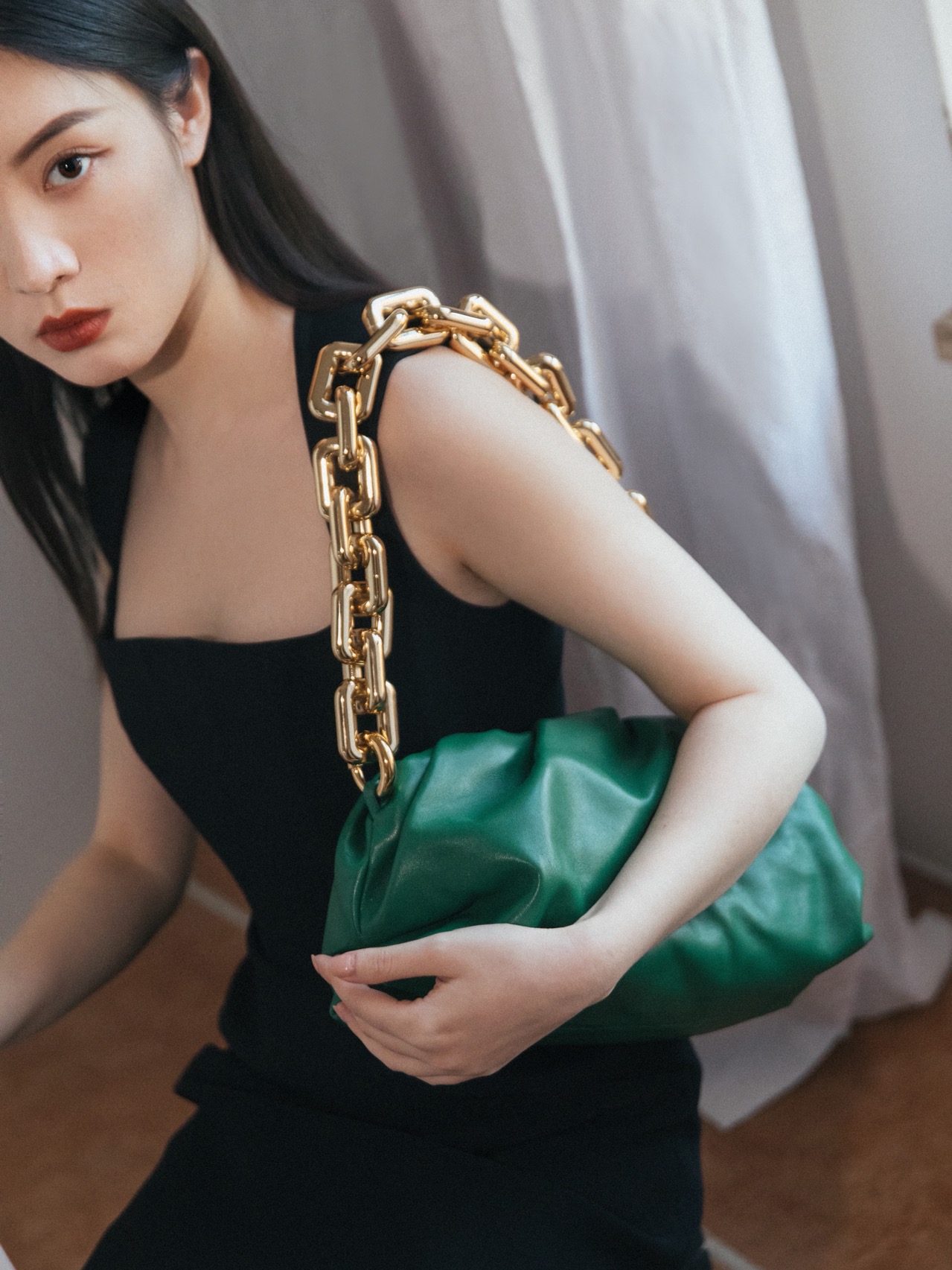 Bottega Veneta ๐๐๐ ๐พ๐๐ผ๐๐ ๐๐๐๐พ๐ 31CM BAG 620230ไผฆๆฆ็ปฟ/้้พ