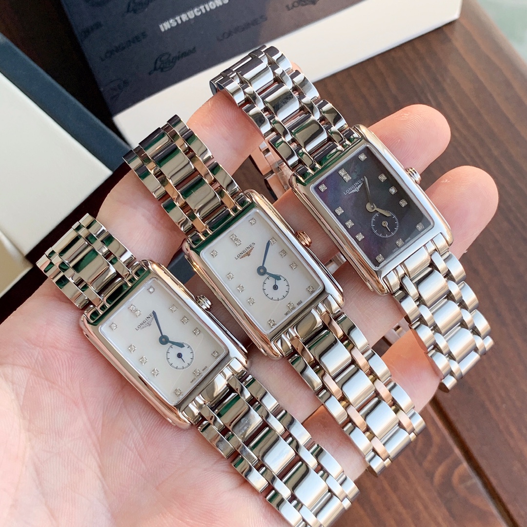 론진 돌체비타 다이아 20.8x32mm 여성 쿼츠 시계 레플리카 44467