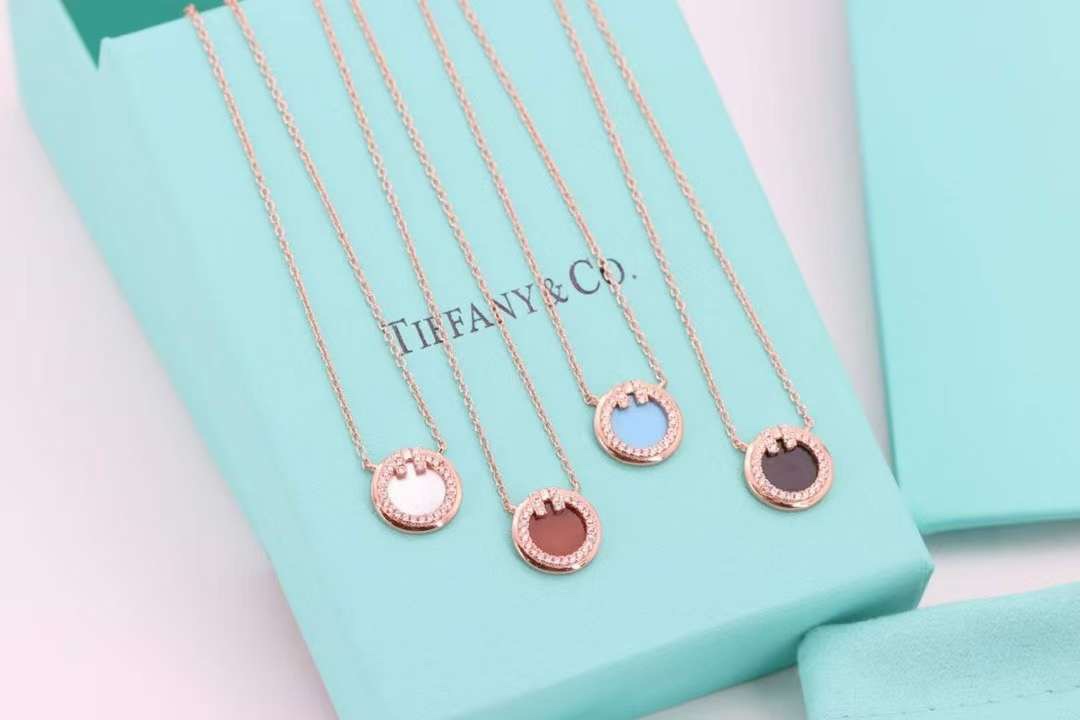 Tiffany & Co. Tiffany&Co. 2020新款圆圈双T 锁骨项链
