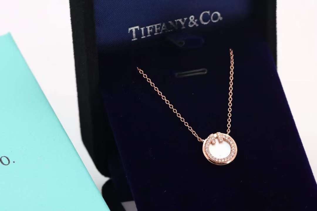 Tiffany & Co. Tiffany&Co. 2020新款圆圈双T 锁骨项链