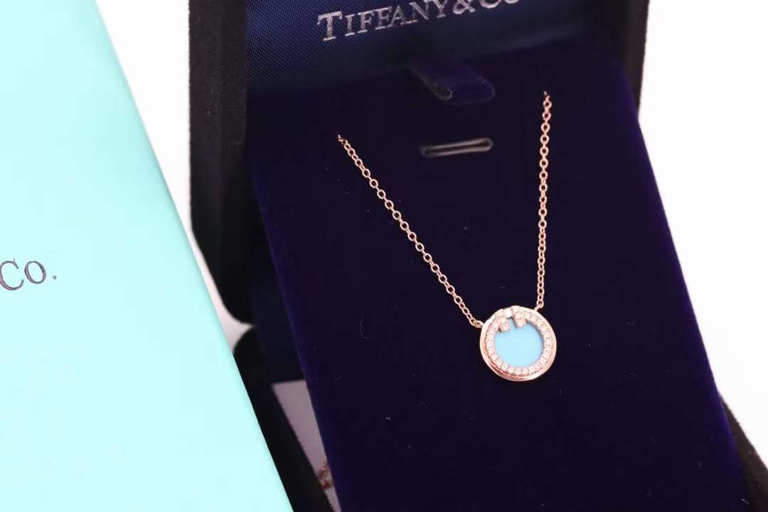 Tiffany & Co. Tiffany&Co. 2020新款圆圈双T 锁骨项链