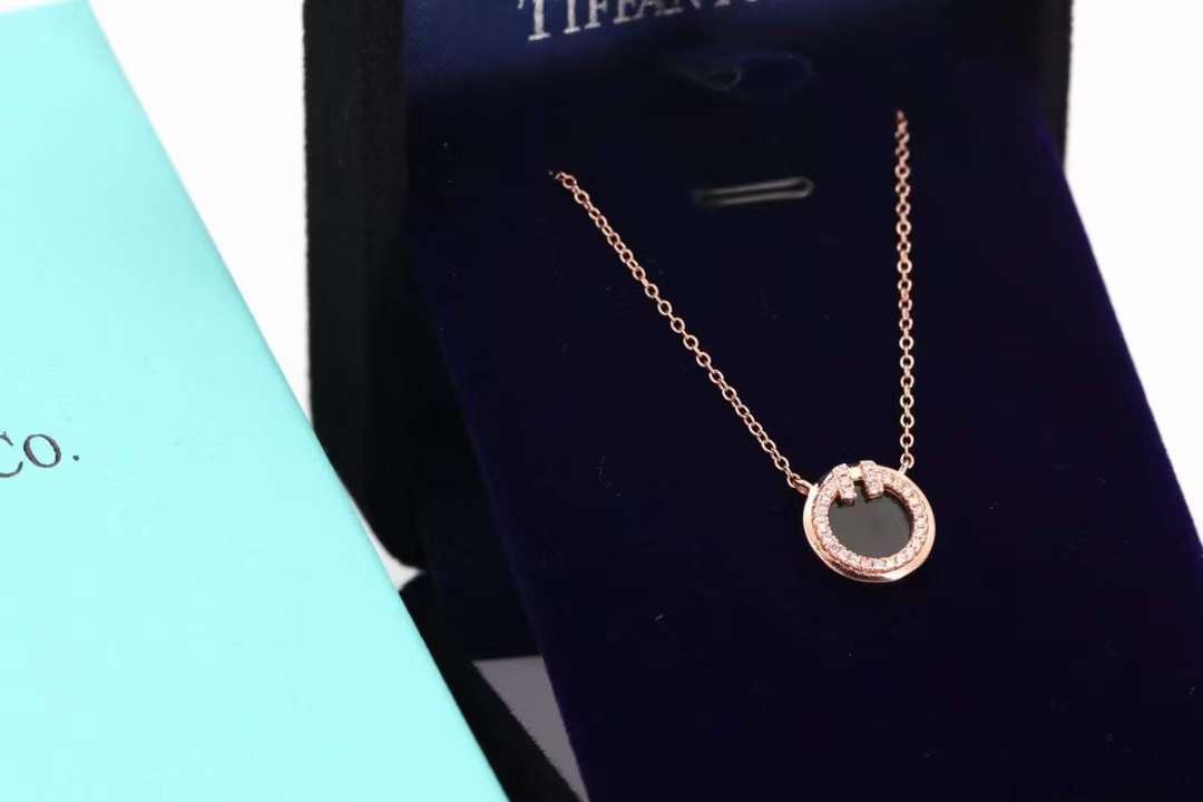 Tiffany & Co. Tiffany&Co. 2020新款圆圈双T 锁骨项链
