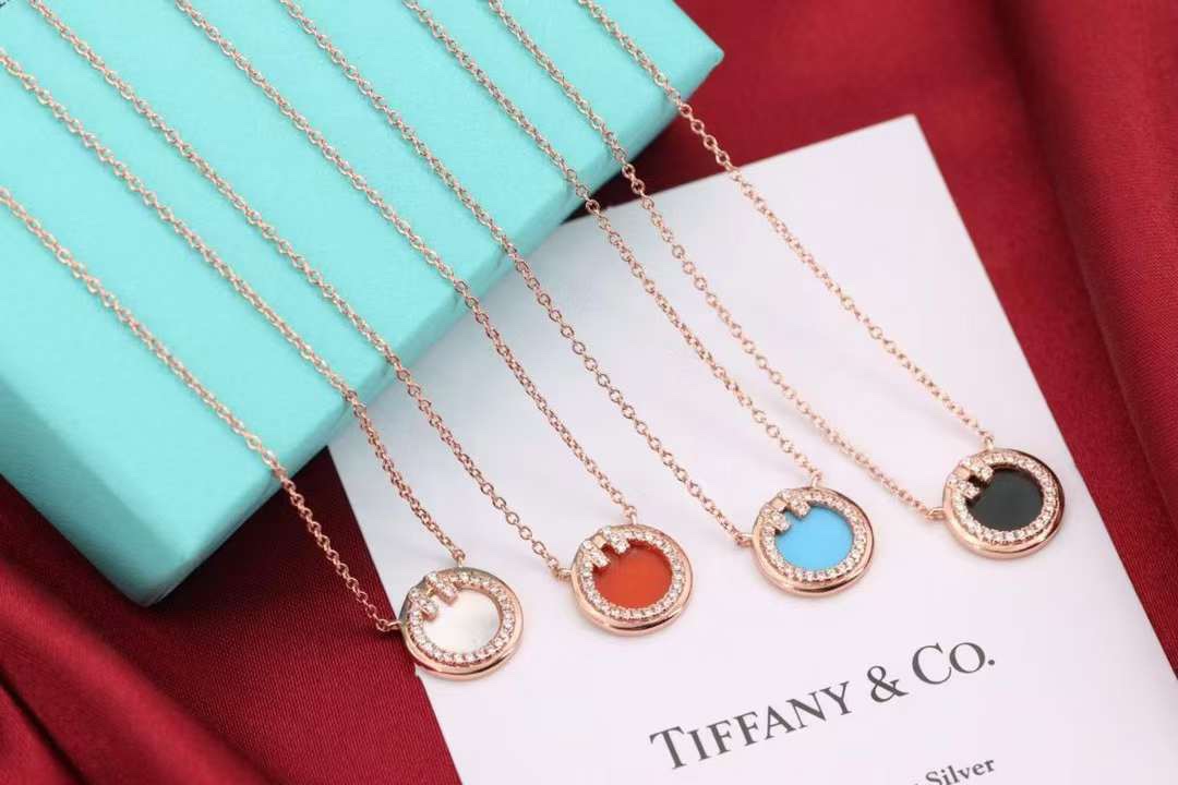Tiffany & Co. Tiffany&Co. 2020新款圆圈双T 锁骨项链