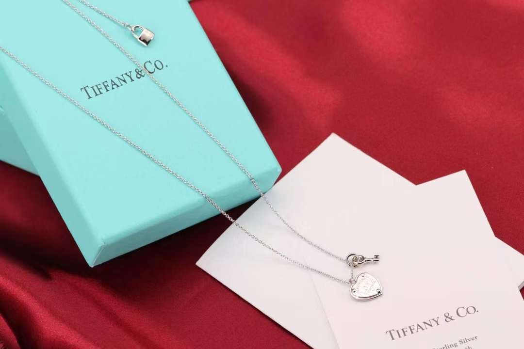 Tiffany & Co. Tiffany&Co. 心锁 纯银 锁骨项链