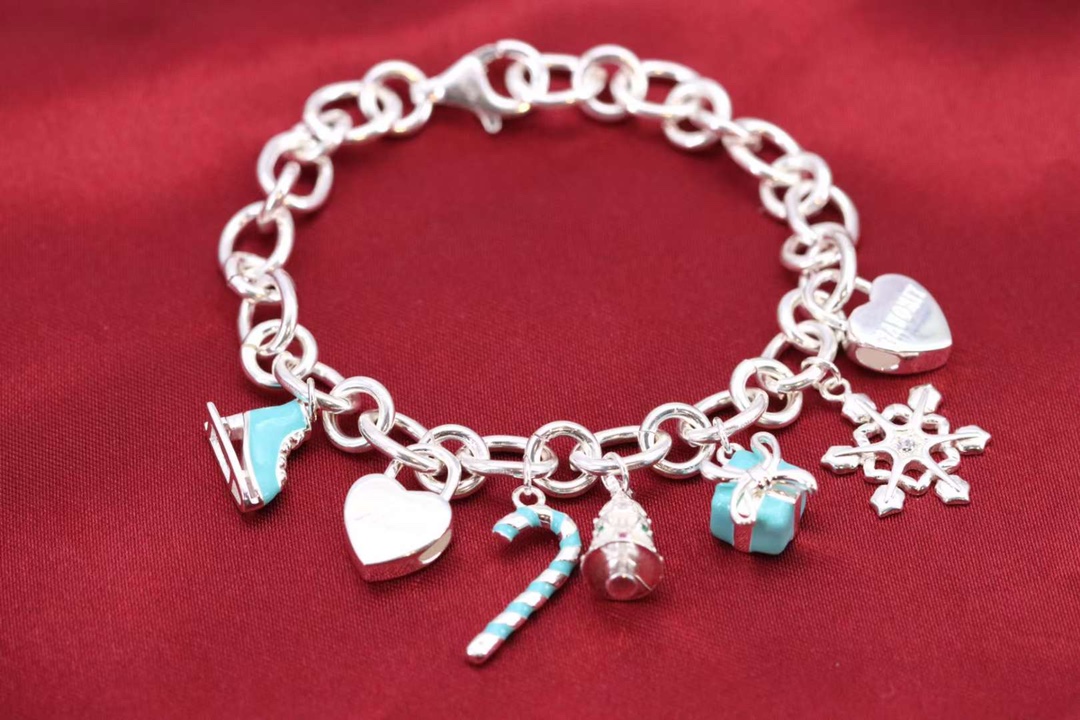 Tiffany & Co. Tiffany&Co.纯银 蓝色珐琅圣诞手链