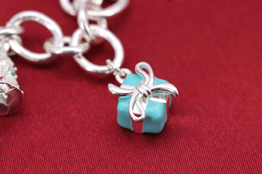 Tiffany & Co. Tiffany&Co.纯银 蓝色珐琅圣诞手链