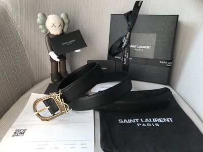 Yves Saint Laurent Belts Women Gold Hardware Calfskin Cowhide Vintage