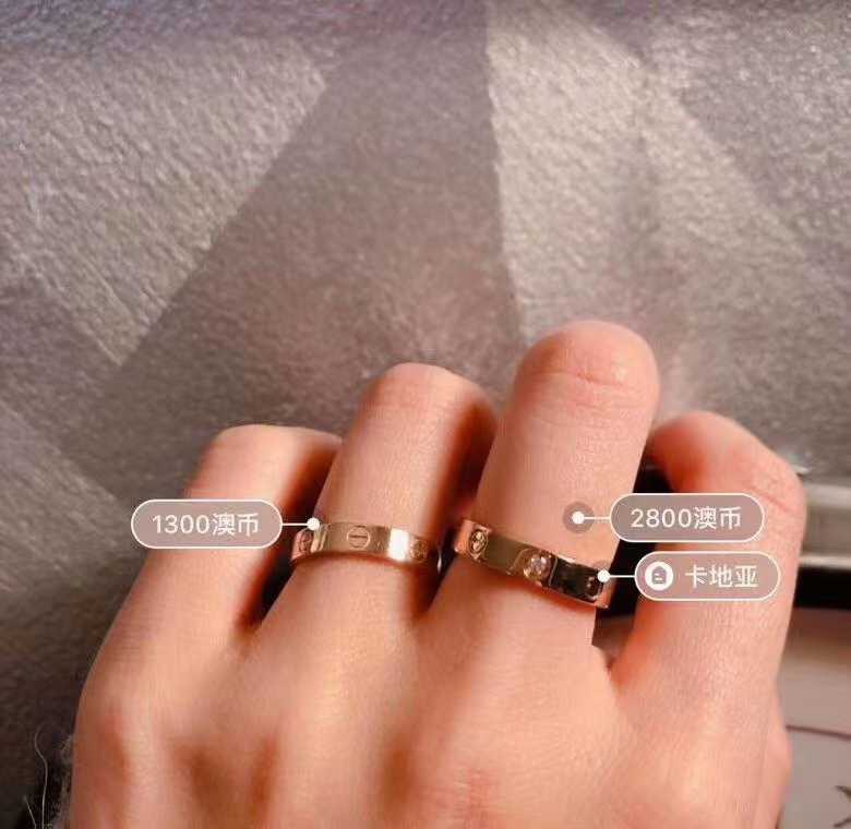 Cartier 卡地亚情侣戒指 上手效果参考