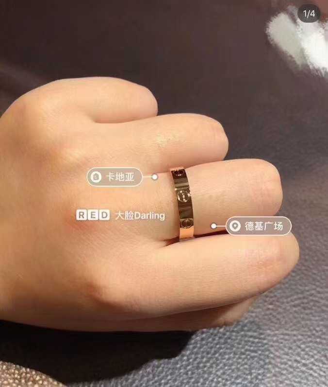 Cartier 卡地亚情侣戒指 上手效果参考