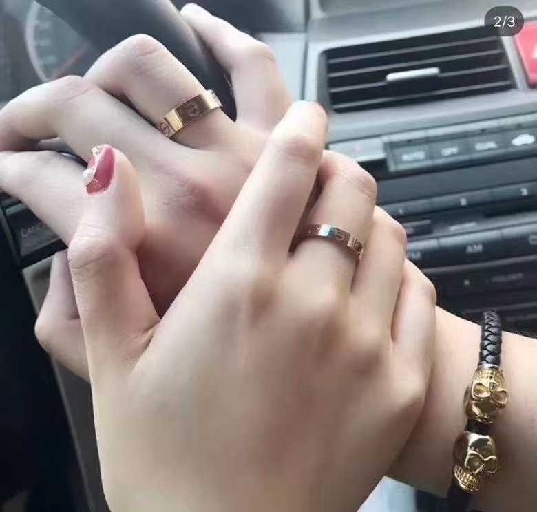 Cartier 卡地亚情侣戒指 上手效果参考