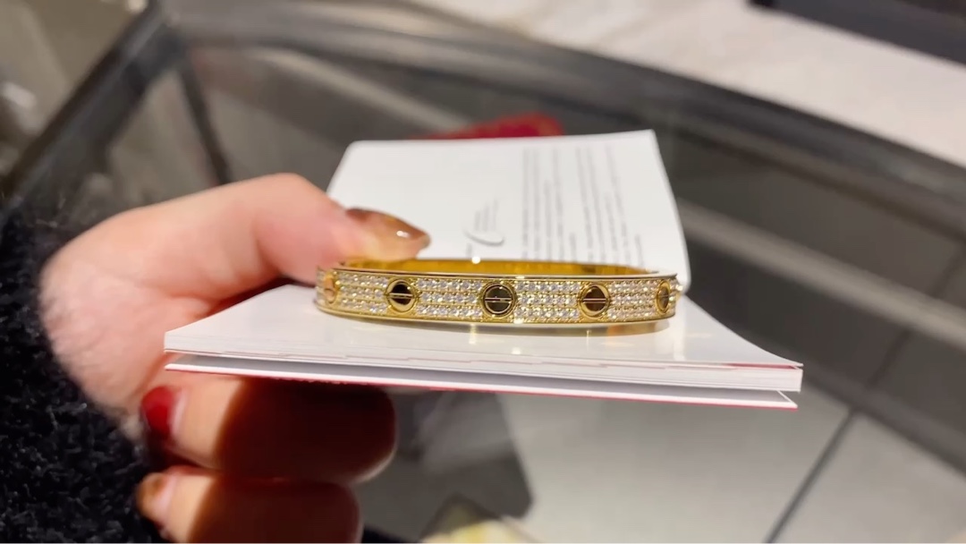 Cartier Cartier 金色 宽版无主钻满天星手镯