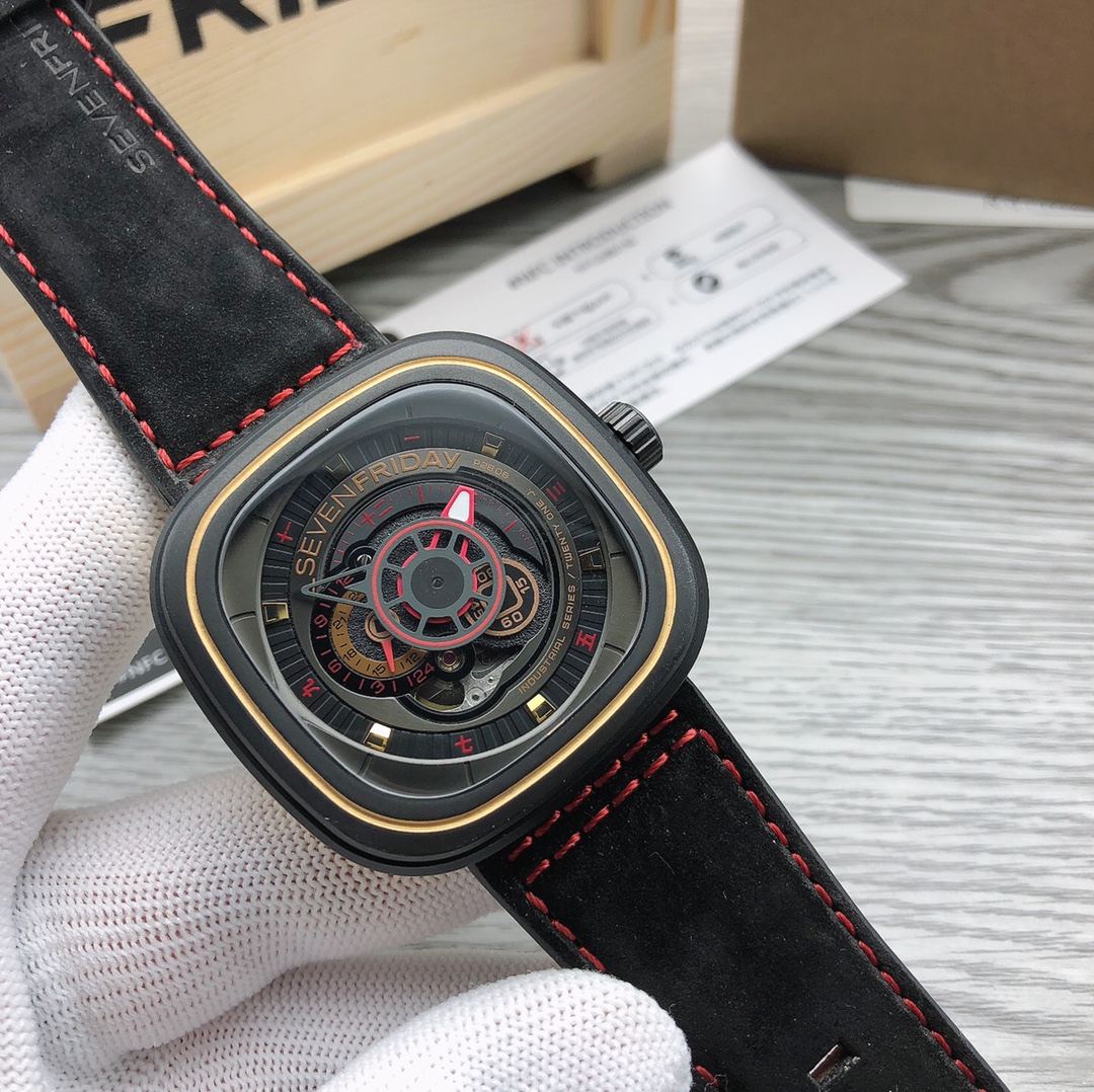 Producido por SJ, pedido original, calidad del pedido original, modelo de reloj SEVENFIRDAY: B/08🎮 El diseño de color …