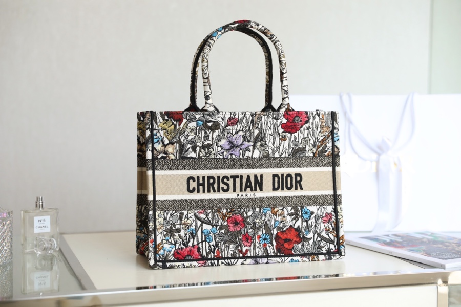 Dior Book Tote Handbags Tote Bags Embroidery Canvas
