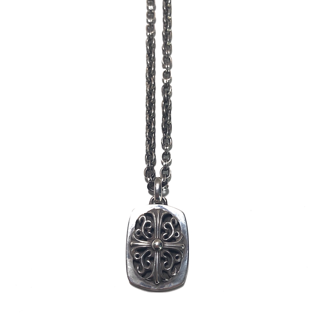 Chrome Hearts 𝐂𝐡𝐫𝐨𝐦𝐞 𝐡𝐞𝐚𝐭𝐬克罗心 蔓藤牌项链