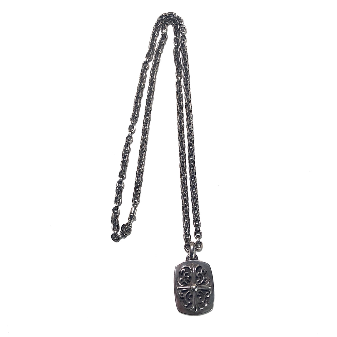 Chrome Hearts 𝐂𝐡𝐫𝐨𝐦𝐞 𝐡𝐞𝐚𝐭𝐬克罗心 蔓藤牌项链
