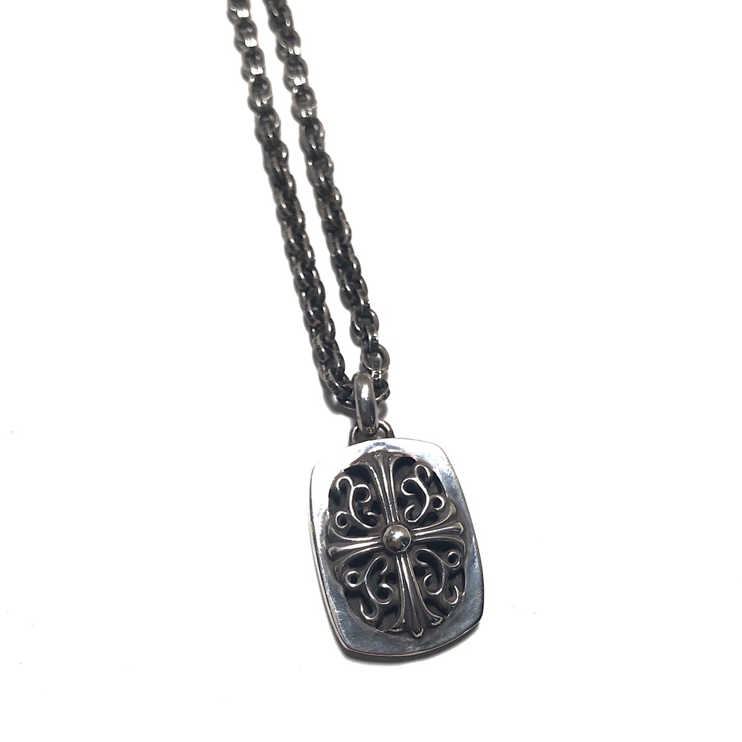 Chrome Hearts 𝐂𝐡𝐫𝐨𝐦𝐞 𝐡𝐞𝐚𝐭𝐬克罗心 蔓藤牌项链