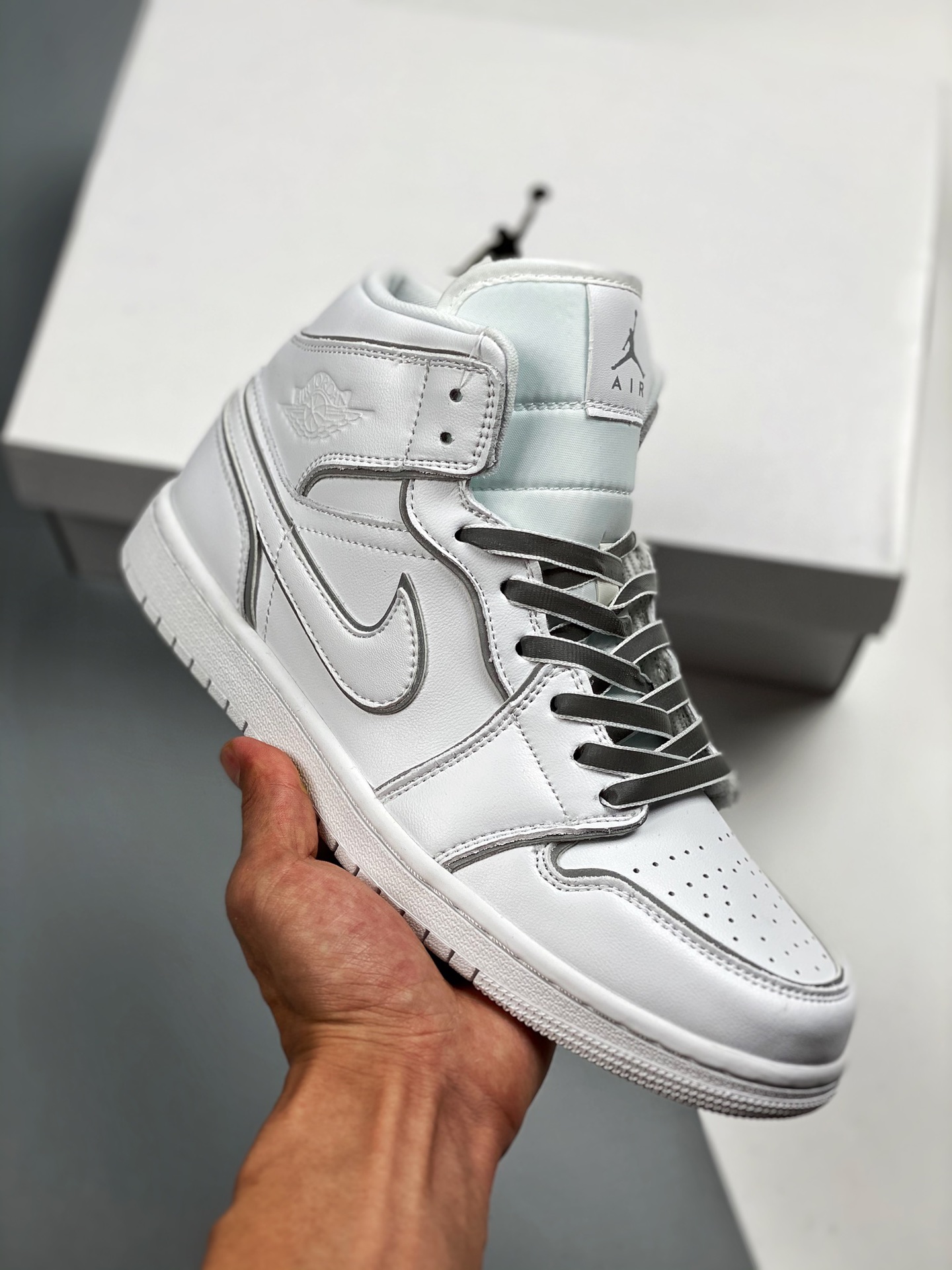 Air Jordan 1 Mid Galgame, cielo estrellado de anime, serie mid, nuevo lote, suela original con molde original, cuero pe…