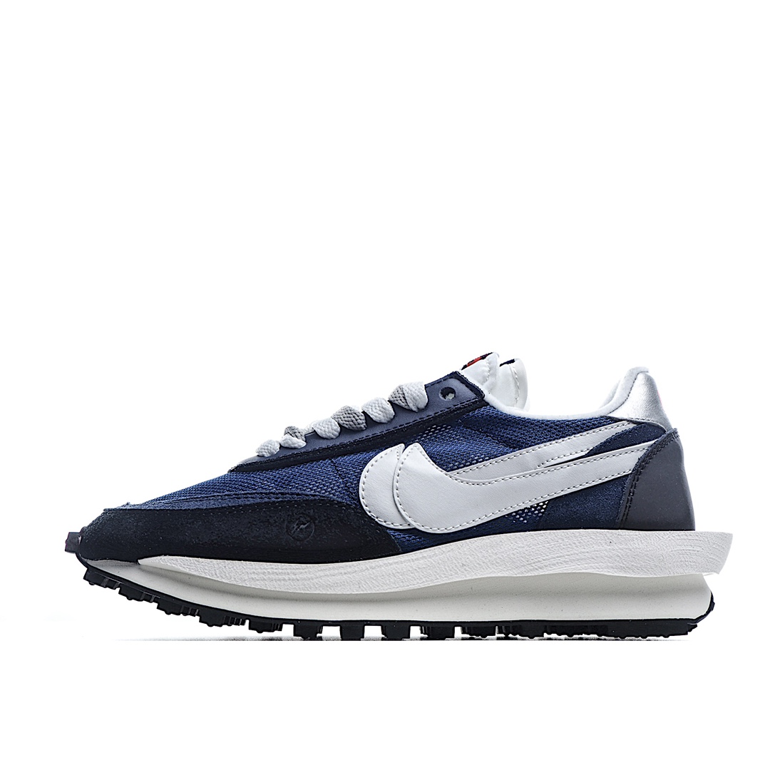 G0 Fragmentdesign x Sacai x Nike LdWaffle 藤原浩三方联名 双钩Swoosh解构风运动休闲跑步鞋 BV0073-401