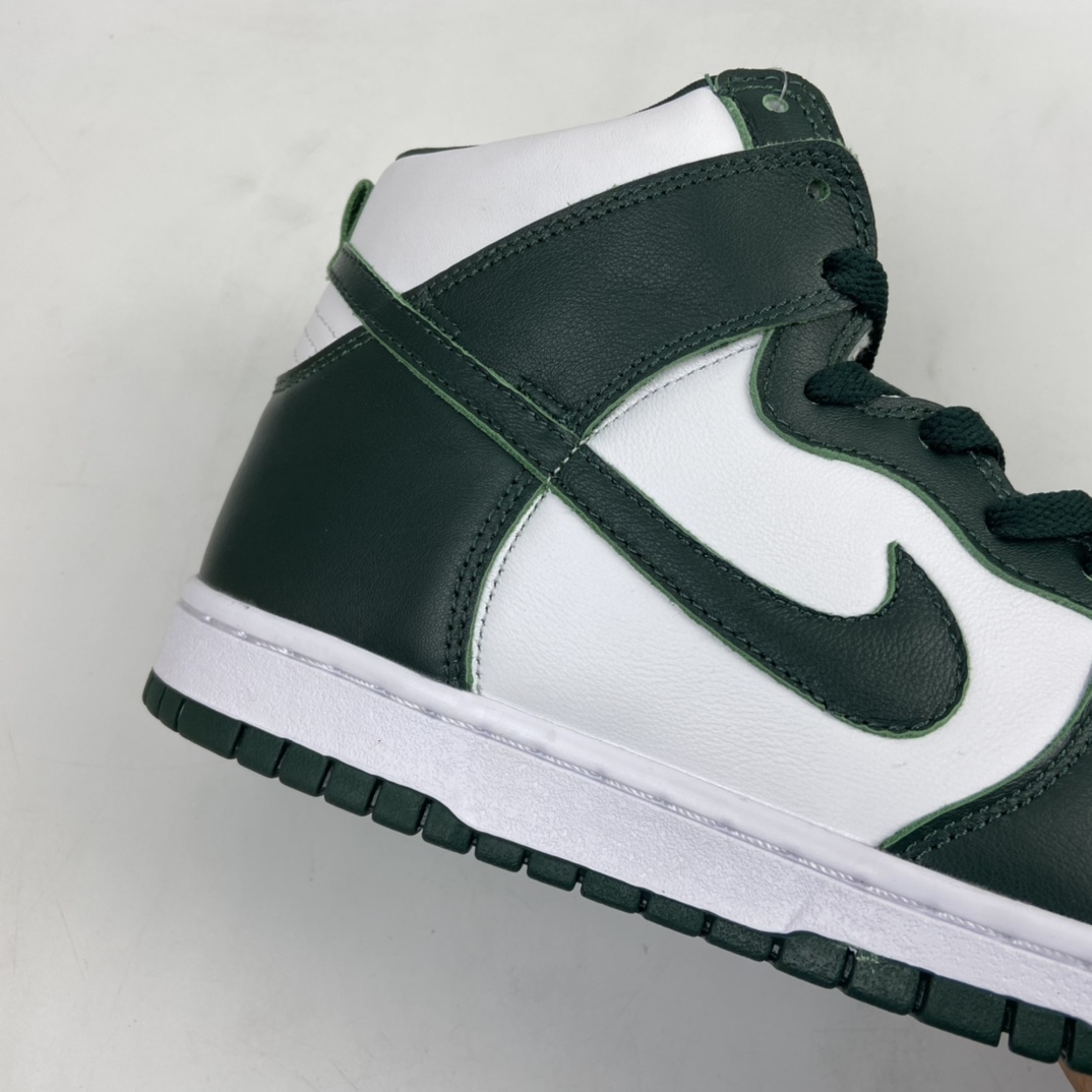 360 Nike SB Dunk High Pro”Pro Green”扣篮系列高帮休闲运动滑板板鞋“复刻暗色绿白”CZ8149-100