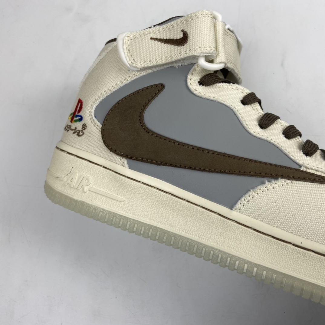 300 Travis Scott x Sony PlayStation 5 x Nk Air Force 1’07 Mid ”PS5” 联名款扣篮系列中帮经典百搭休闲运动板鞋 BQ5828-202