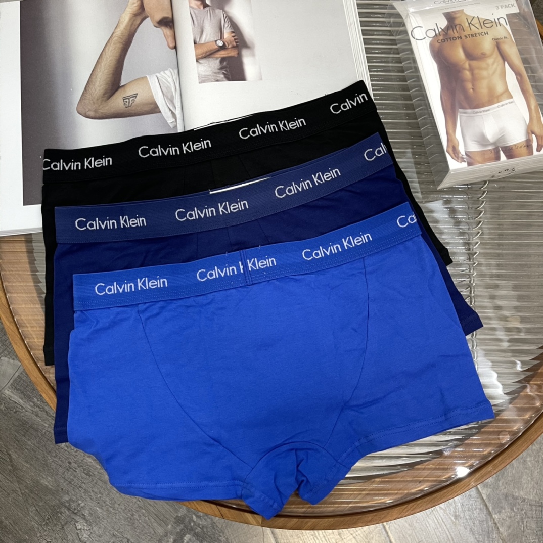 B款男士蓝色系三条装内裤组合✅工厂跟单，面料95%精梳棉✅颜色组合：藏青，深蓝，蓝色✅尺码：S,M,L,
