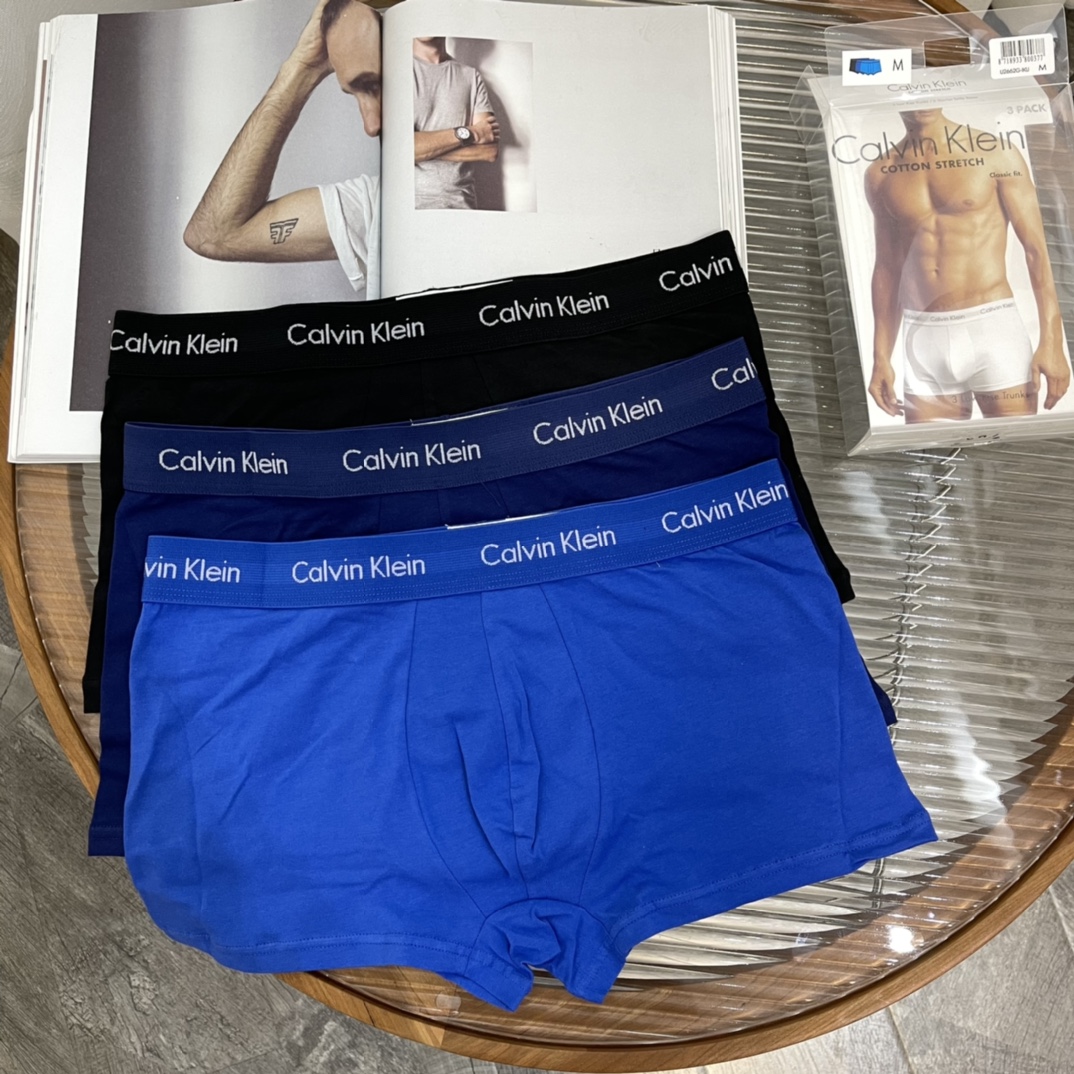 B款男士蓝色系三条装内裤组合✅工厂跟单，面料95%精梳棉✅颜色组合：藏青，深蓝，蓝色✅尺码：S,M,L,