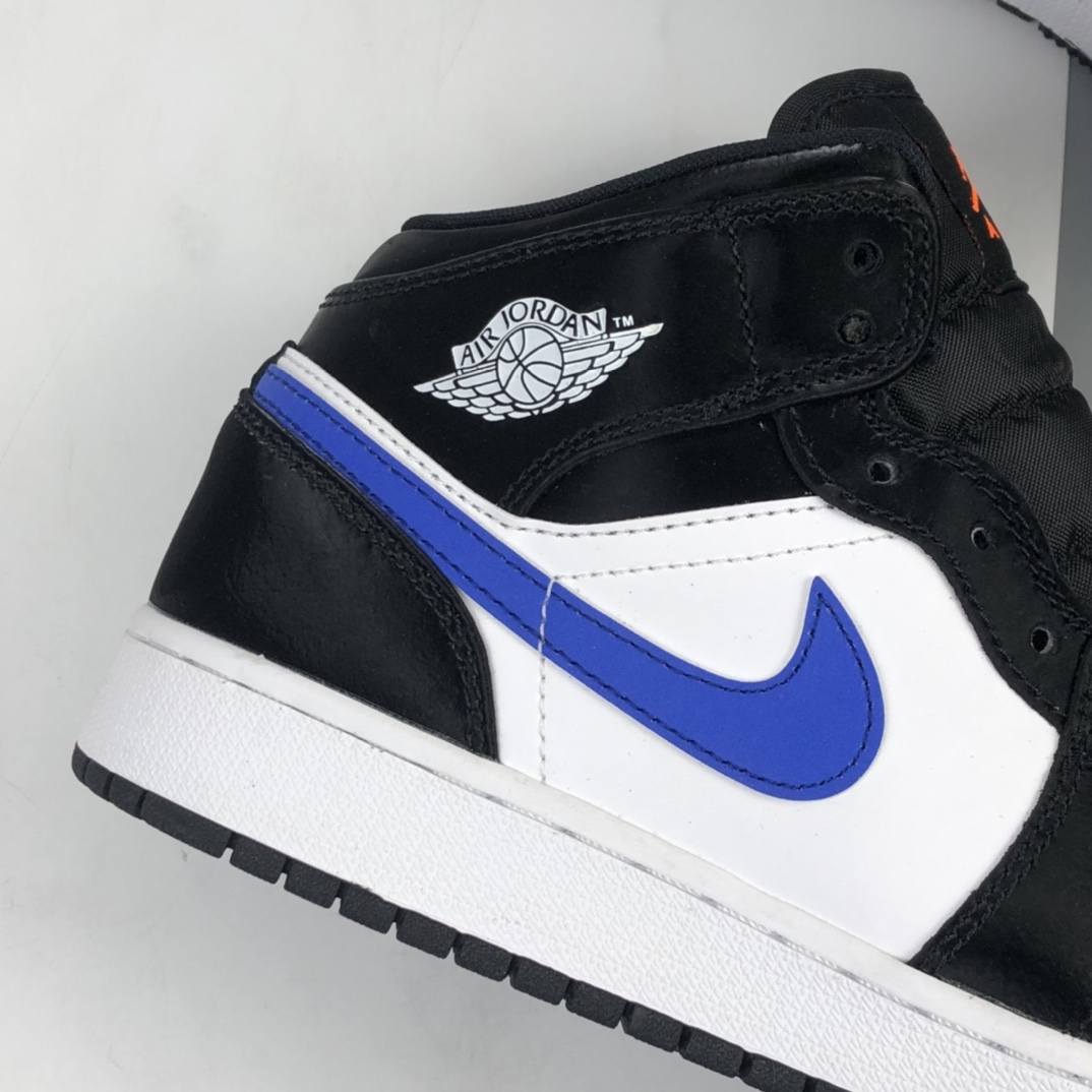 280 Air Jordan 1 Mid“Astronomy Blue”（GS）AJ1 乔1 中帮百搭休闲运动板鞋 黑白蓝 蓝熊猫 554725-084