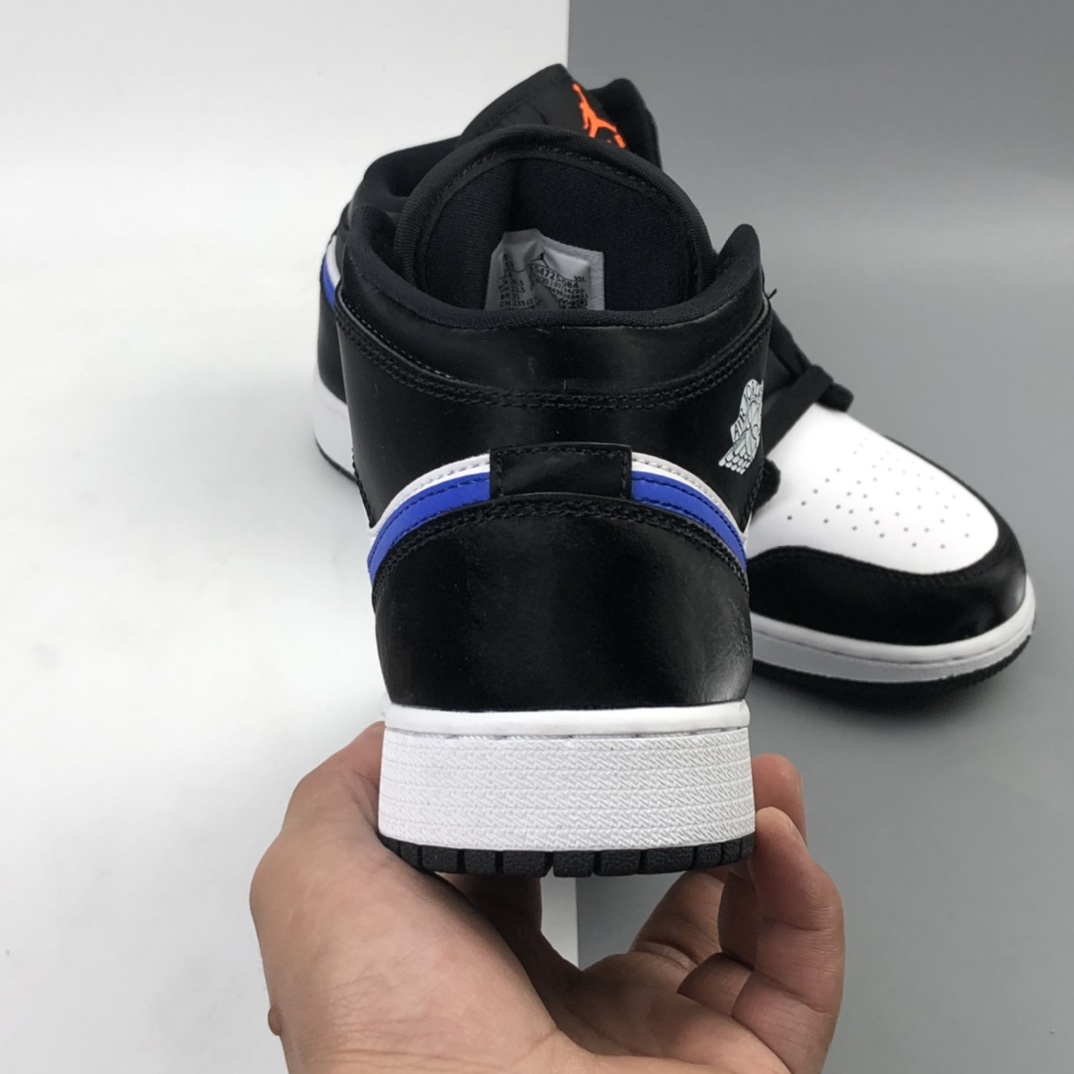 280 Air Jordan 1 Mid“Astronomy Blue”（GS）AJ1 乔1 中帮百搭休闲运动板鞋 黑白蓝 蓝熊猫 554725-084