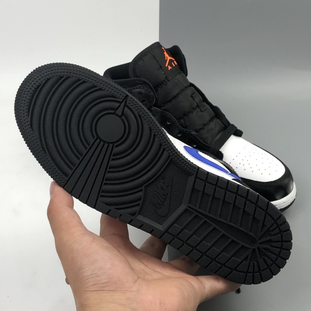 280 Air Jordan 1 Mid“Astronomy Blue”（GS）AJ1 乔1 中帮百搭休闲运动板鞋 黑白蓝 蓝熊猫 554725-084