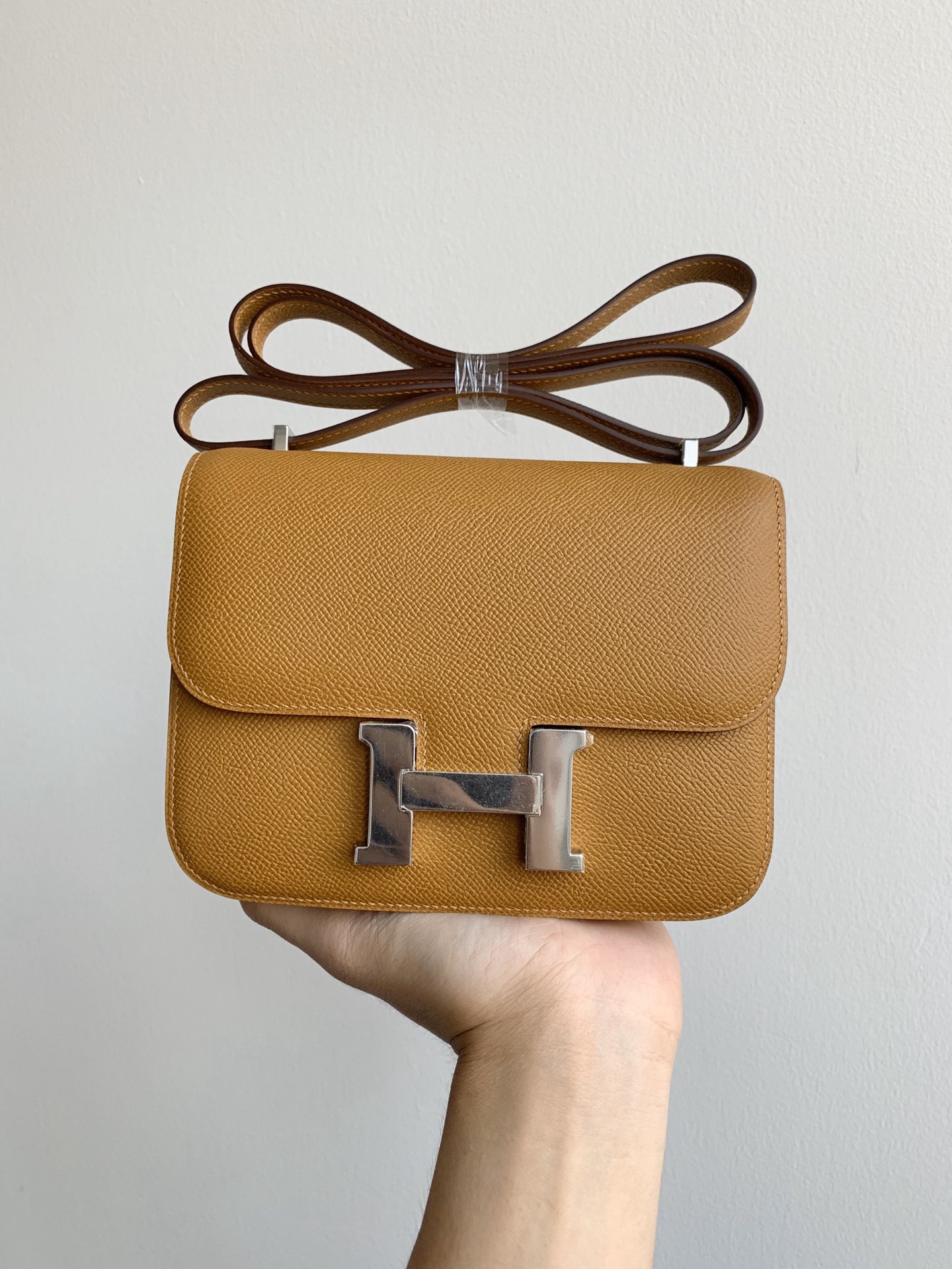 Hermès Constance 19 ep [Sesame color] Silver buckle