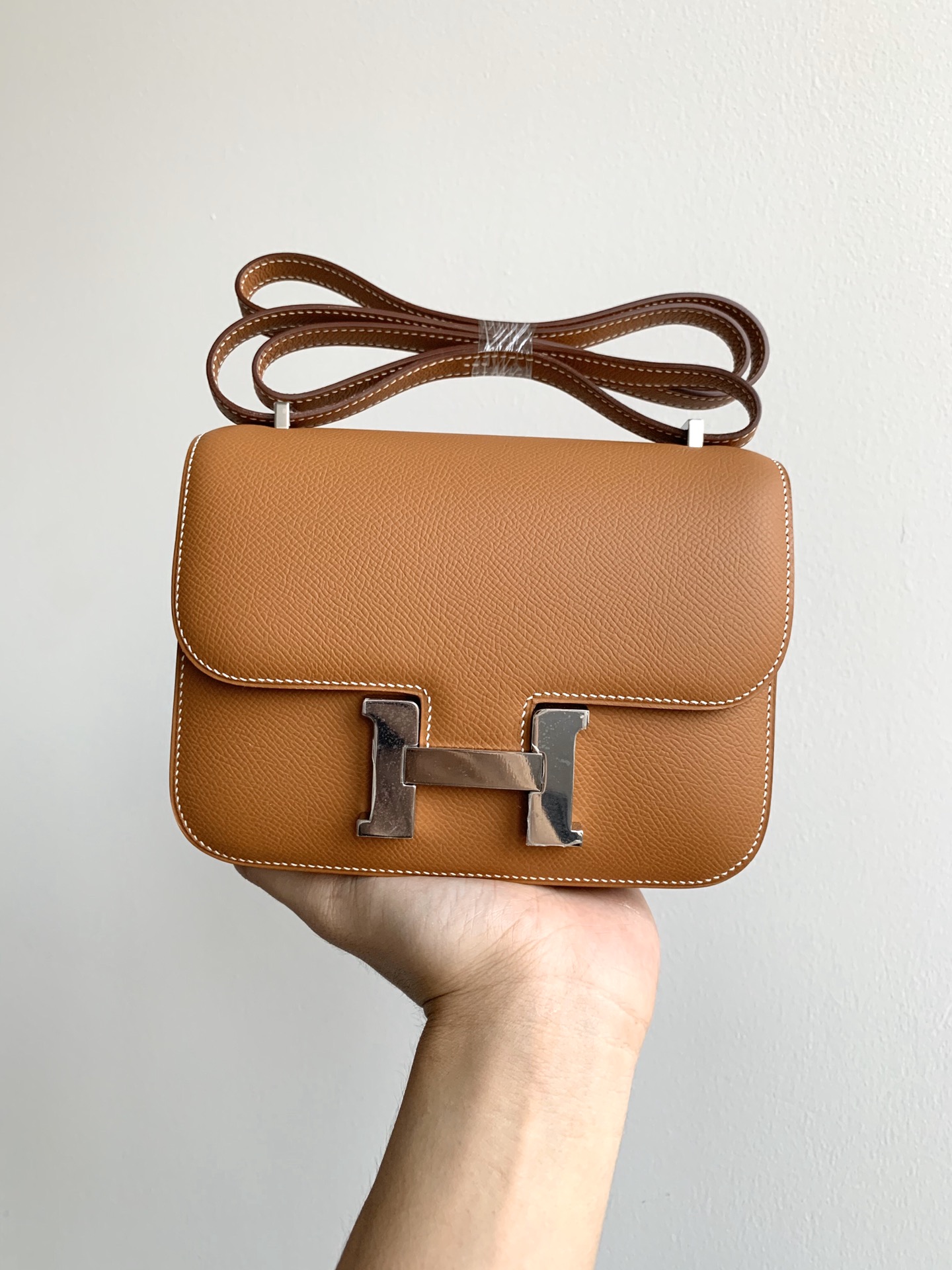 Hermès Constance 19 ep [Golden Brown] Silver Buckle