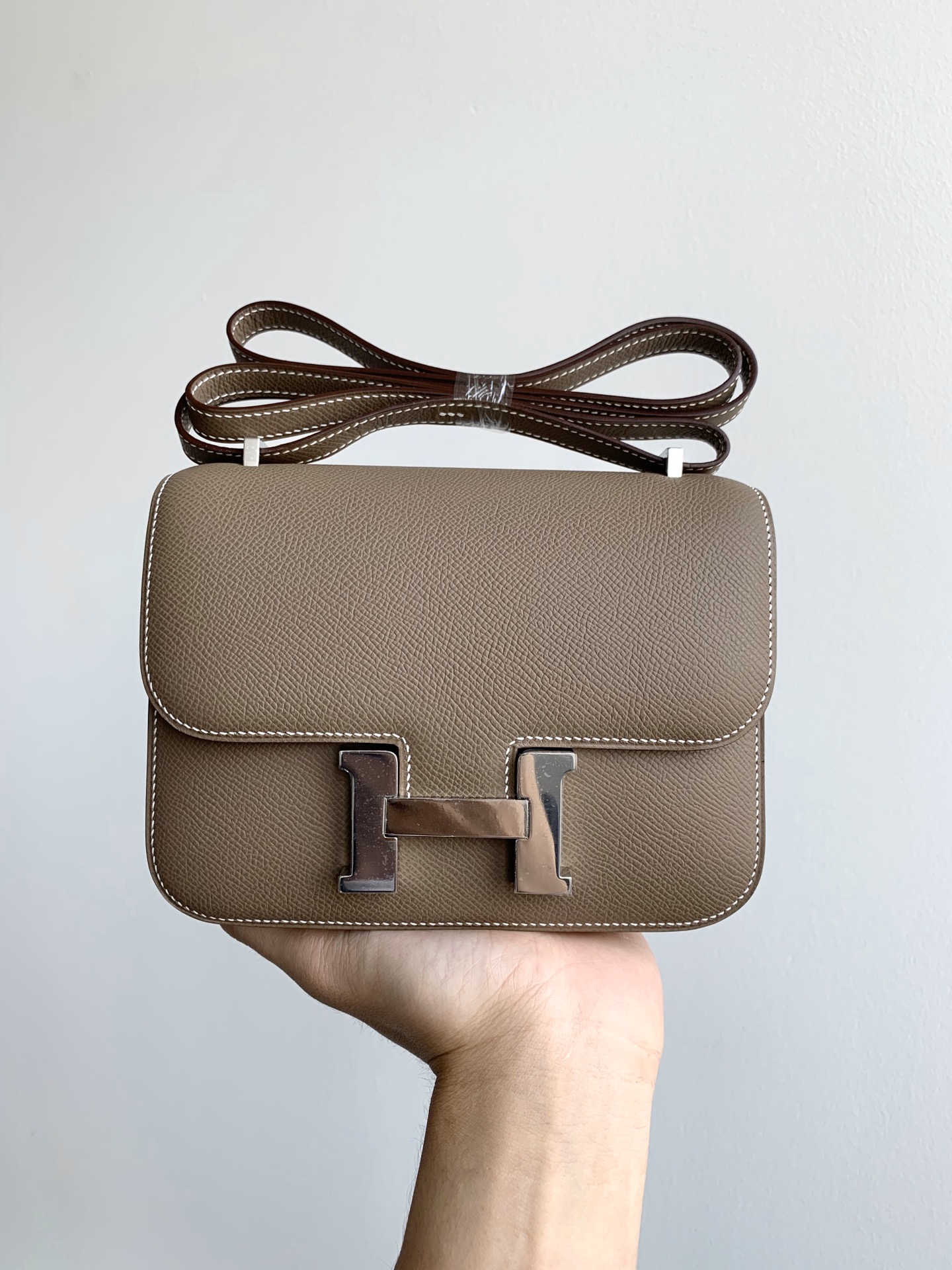 Hermès Constance 19 ep [Elephant Grey] Silver Buckle