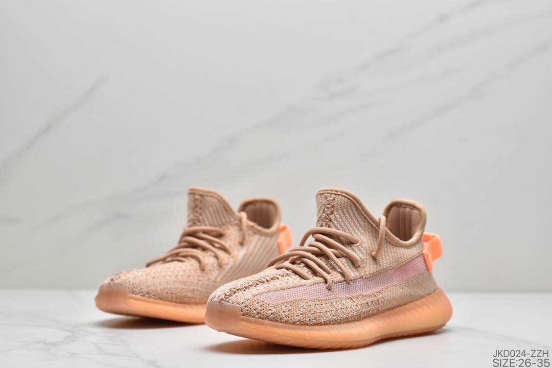 160 童鞋Adidas  阿迪达斯 Yeezy Boost 350V2  椰子爆米花童鞋运动跑鞋 透气缓震舒适