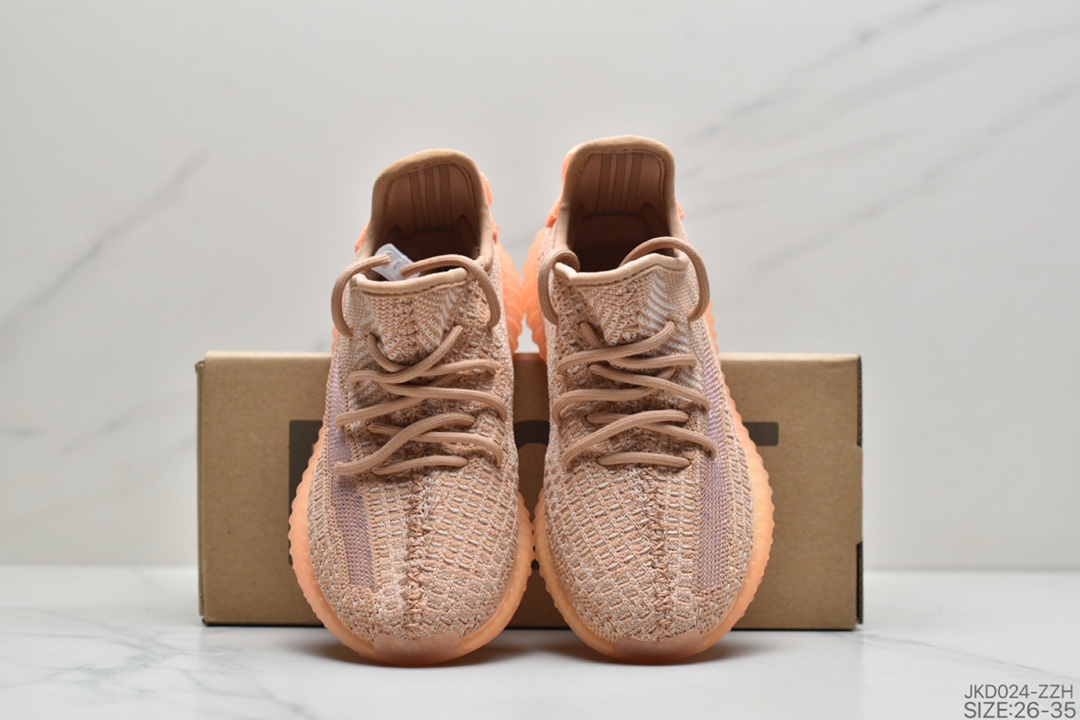 160 童鞋Adidas  阿迪达斯 Yeezy Boost 350V2  椰子爆米花童鞋运动跑鞋 透气缓震舒适