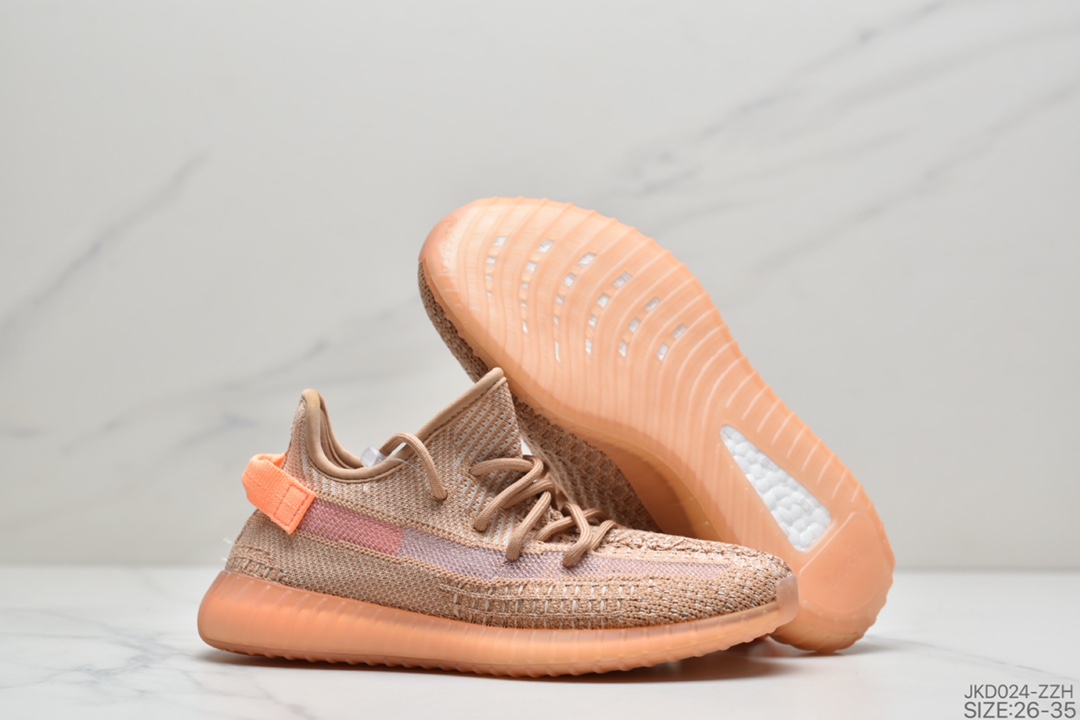 160 童鞋Adidas  阿迪达斯 Yeezy Boost 350V2  椰子爆米花童鞋运动跑鞋 透气缓震舒适