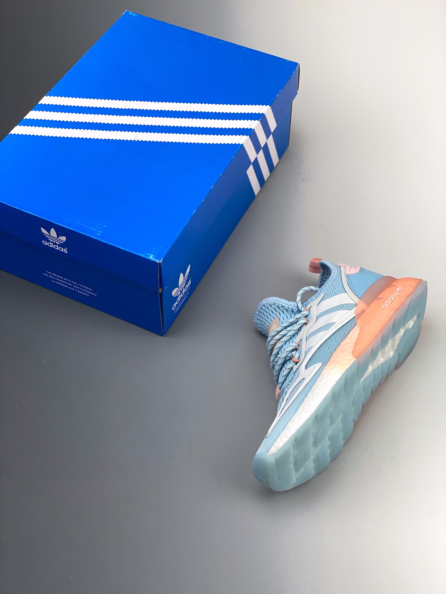 180 2020阿迪达斯Adidas ZX 2K Boost爆米花低帮高弹复古休闲运动百搭跑鞋  FY0636