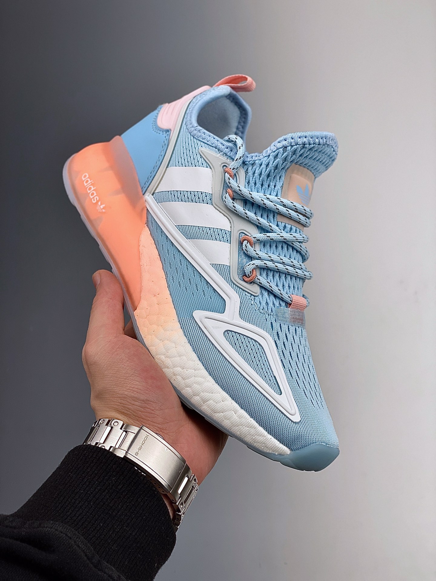 180 2020阿迪达斯Adidas ZX 2K Boost爆米花低帮高弹复古休闲运动百搭跑鞋  FY0636